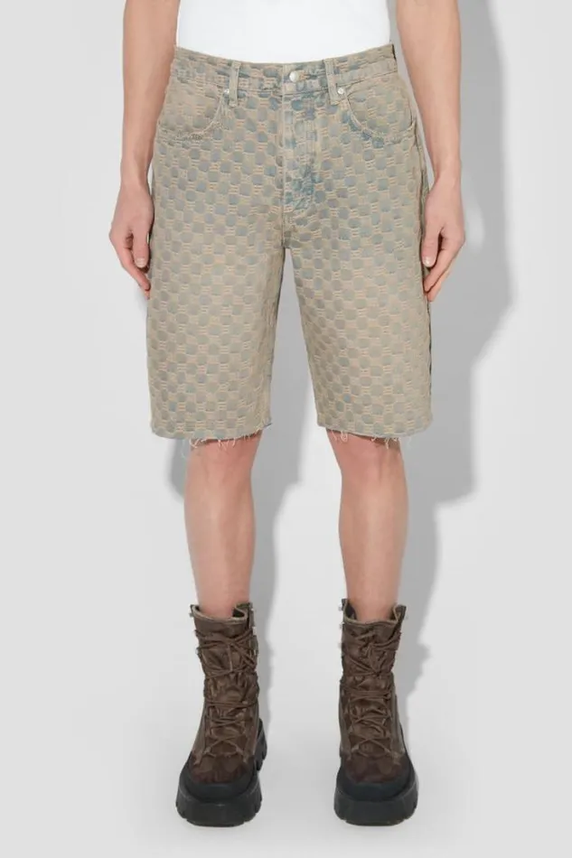 Jacquard Denim Monogram Shorts Blue Men MISBHV Shorts
