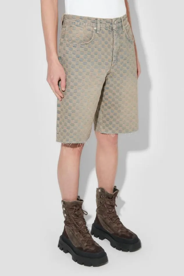 Jacquard Denim Monogram Shorts Blue Men MISBHV Shorts