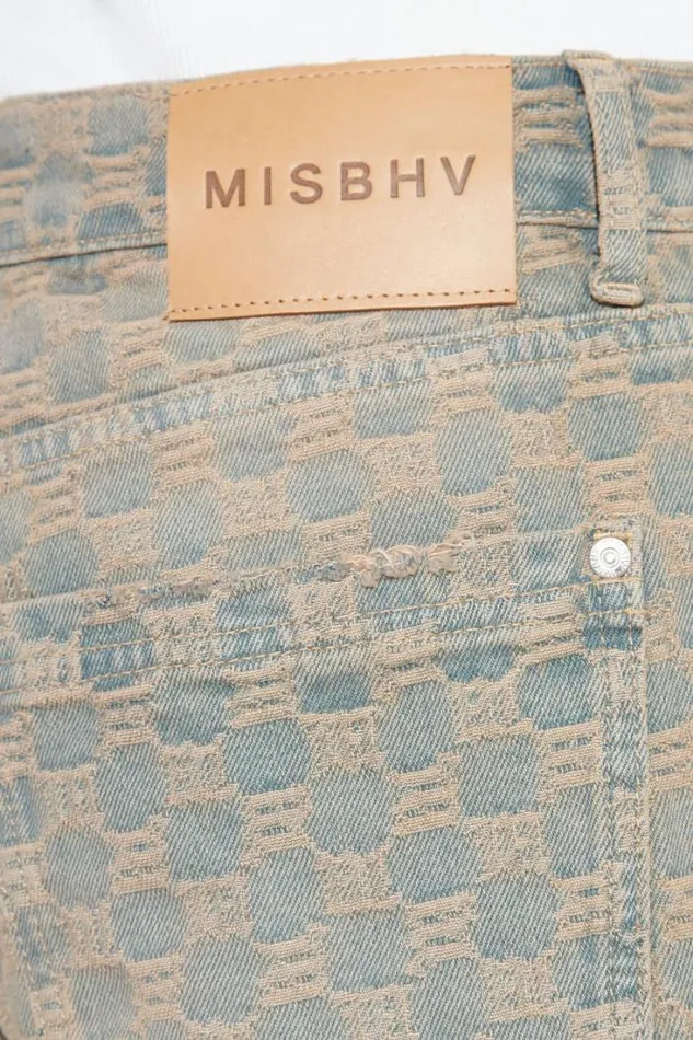 Jacquard Denim Monogram Shorts Blue Men MISBHV Shorts