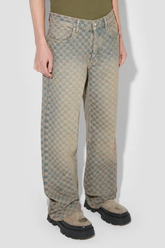 Jacquard Denim Monogram Trousers Blue Men MISBHV Trousers