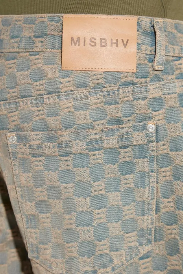 Jacquard Denim Monogram Trousers Blue Men MISBHV Trousers