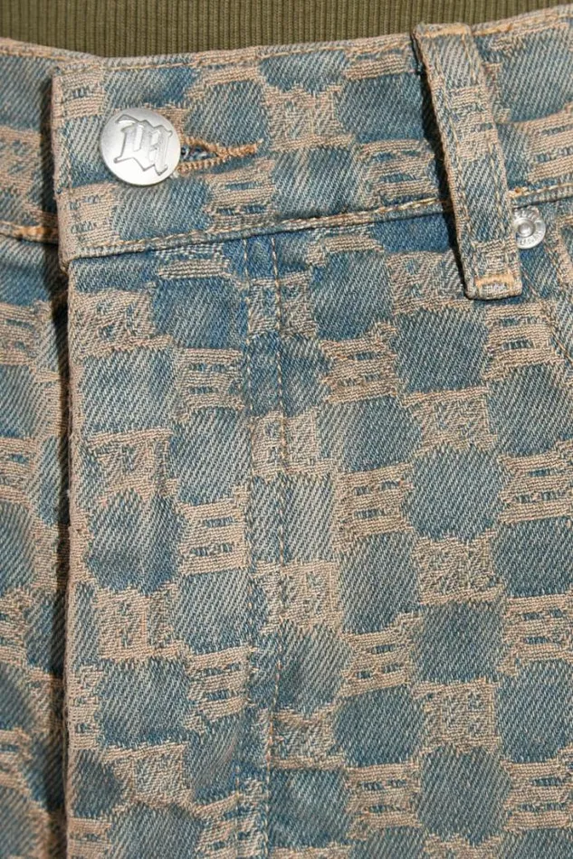 Jacquard Denim Monogram Trousers Blue Men MISBHV Trousers