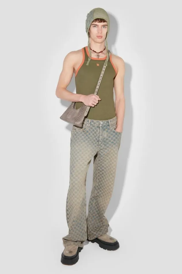 Jacquard Denim Monogram Trousers Blue Men MISBHV Trousers