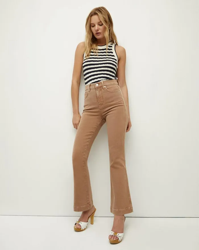 Jeans Shop Veronica Beard Carson KickFlare Jean Tan Sierra