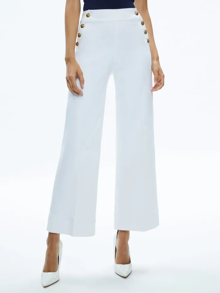 Jeans Women Alice Olivia NARIN HIGH RISE JEAN Off White