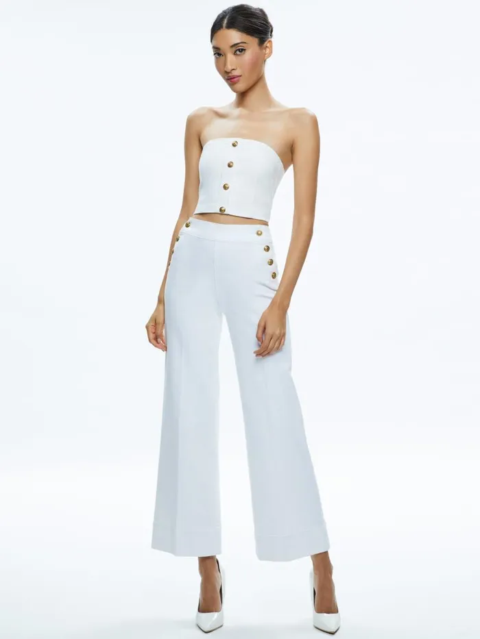 Jeans Women Alice Olivia NARIN HIGH RISE JEAN Off White