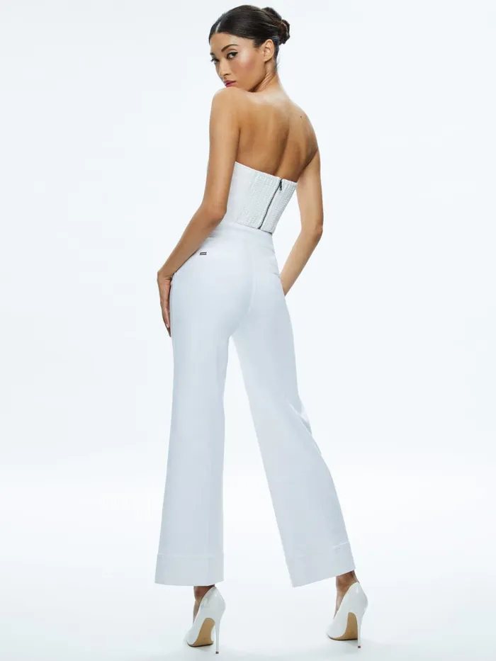 Jeans Women Alice Olivia NARIN HIGH RISE JEAN Off White