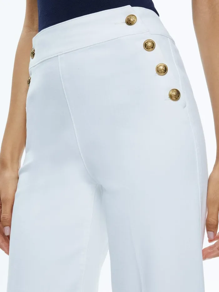 Jeans Women Alice Olivia NARIN HIGH RISE JEAN Off White
