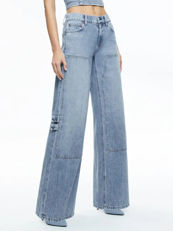 Jeans Women Alice Olivia PAINTER JEAN Georgia Vintage Blue