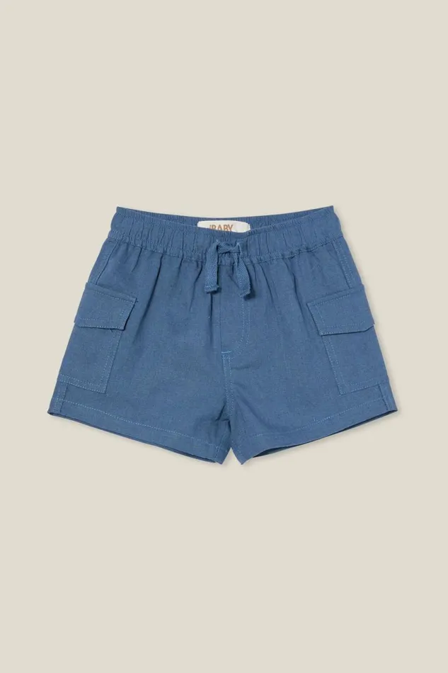 Jerry Relaxed Cargo Short Petty Blue Baby Cotton On Bottoms