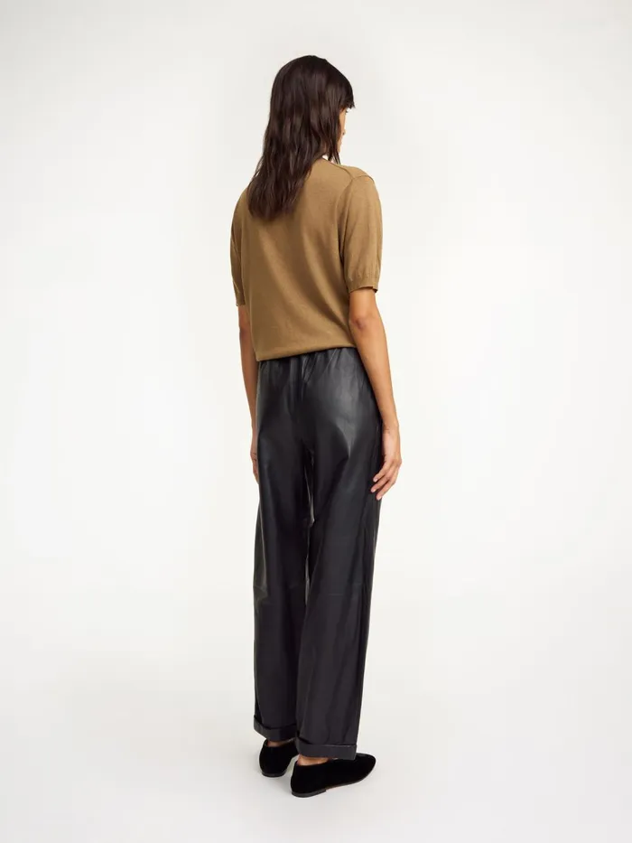 Joanni Leather Trousers Black Women By Malene Birger Trousers