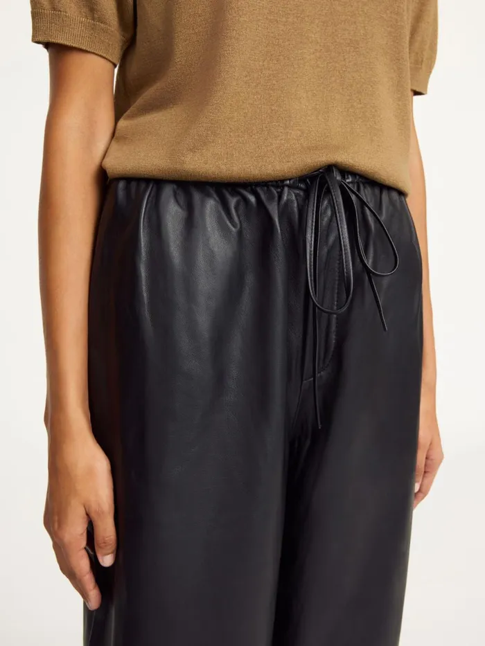 Joanni Leather Trousers Black Women By Malene Birger Trousers