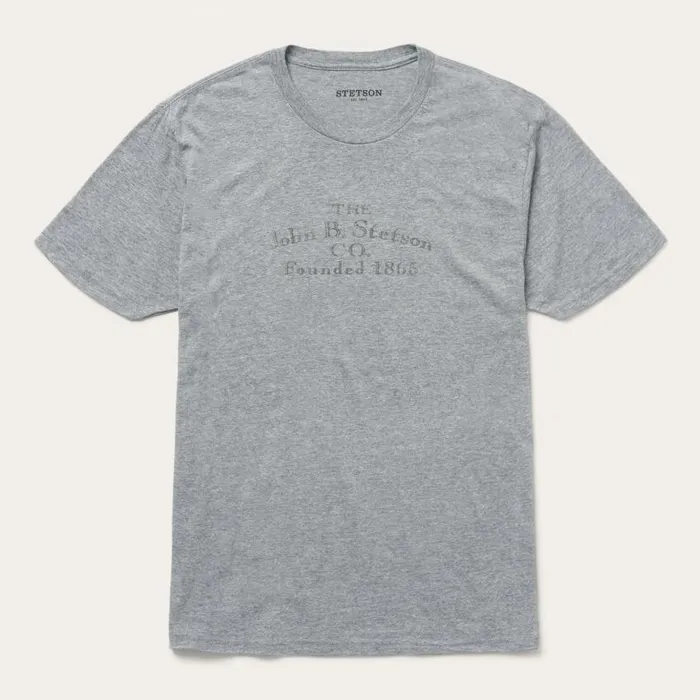 John B Stetson Co Graphic Tee Grey Men Stetson Tees