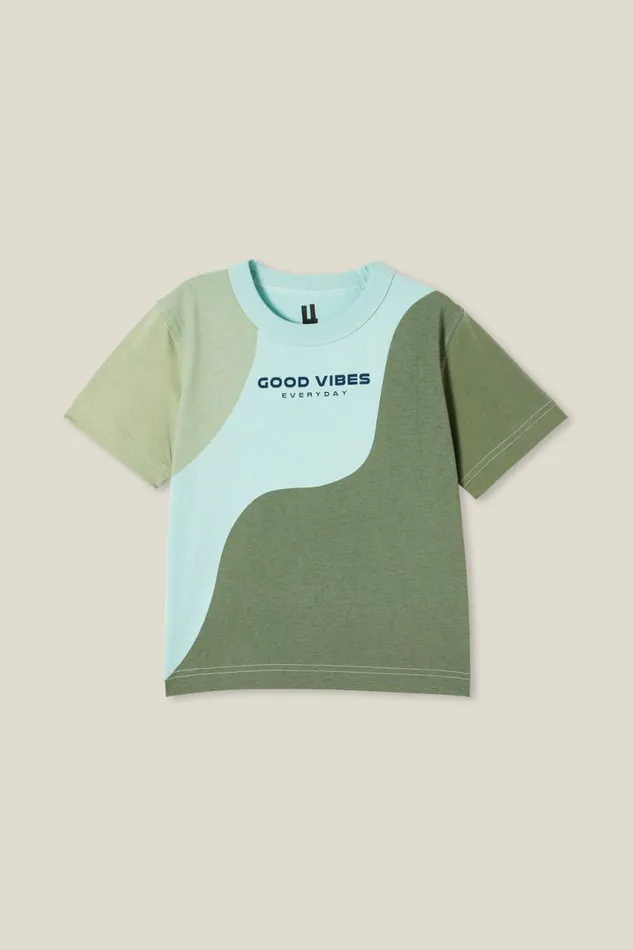 Jonny Short Sleeve Print Tee Barber Blueswag Green Wave Good Vibes Boys Cotton On Tops and TShirts Jonny Short Sleeve Print Tee Barber Blueswag Green Wave Good Vibes Boys Cotton On Tops and TShirts