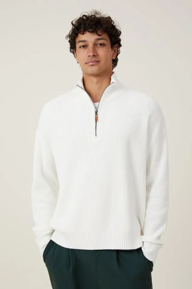 Jordan Quarter Zip Off White Men Cotton On Sweaters