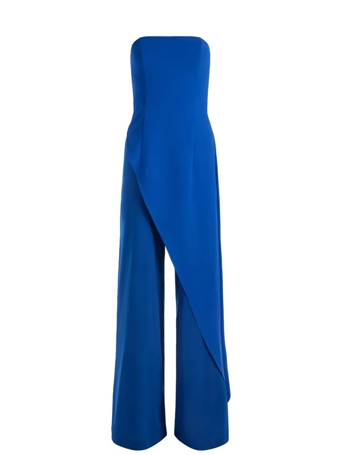 Jumpsuits Rompers Women Alice Olivia ALONDRA STRAPLESS ASYMMYETRIC JUMPSUIT Bright Ruby
