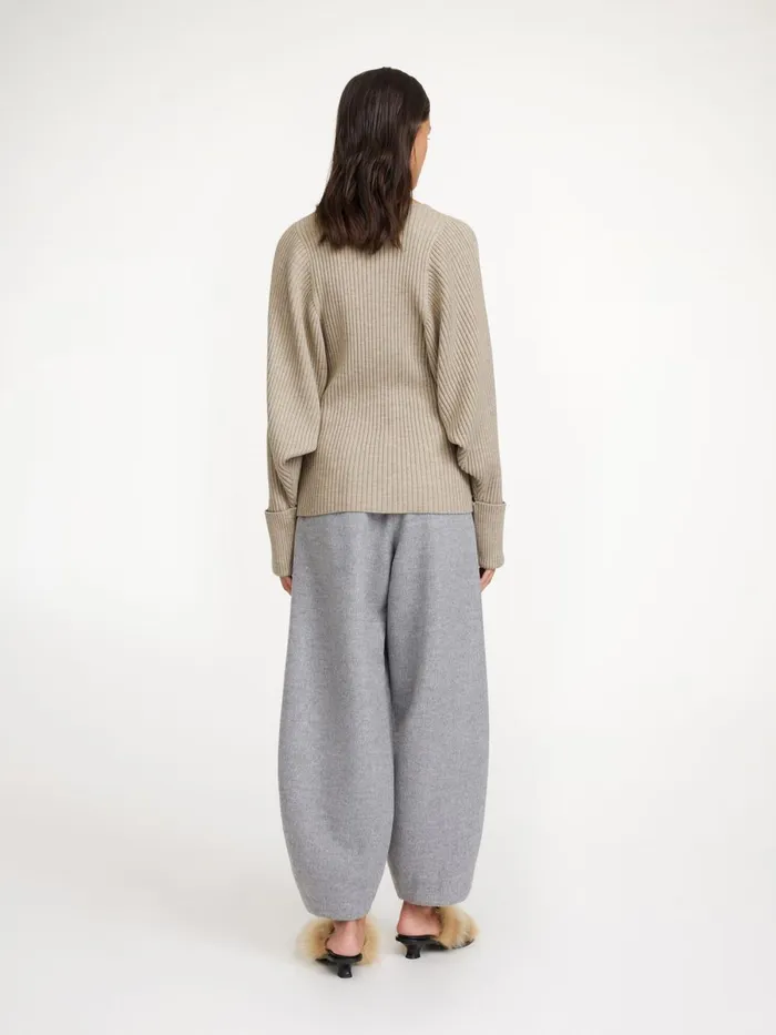 Kadence Wool Sweater Old Beige Women By Malene Birger Knitwear