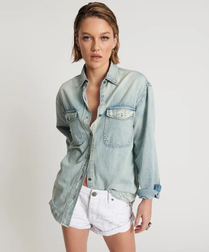 KANSAS EVERYDAY DENIM SHIRT Women One Teaspoon Denim Shirts