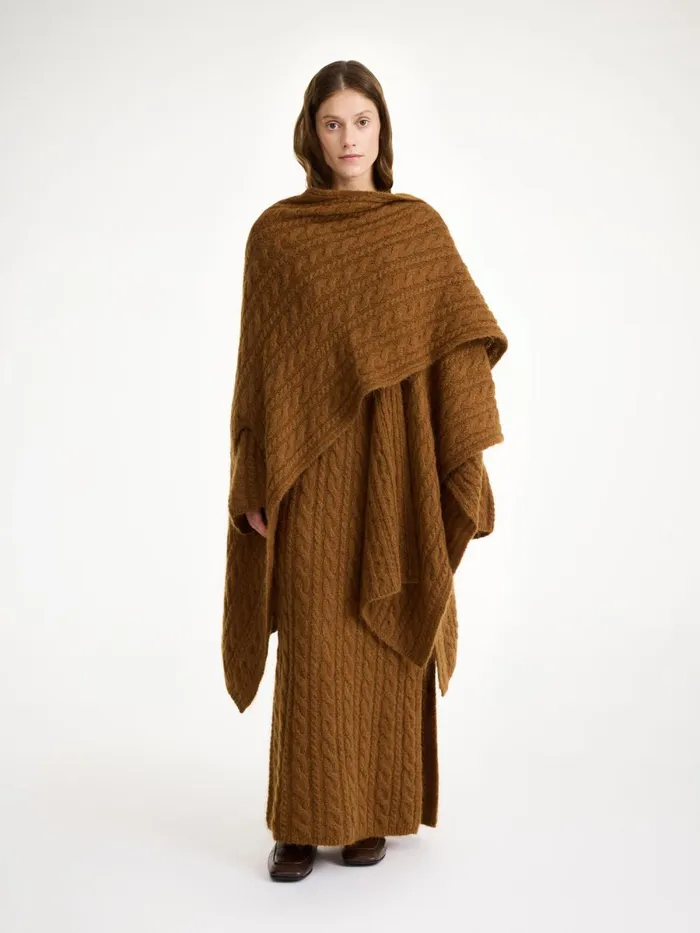 Kassillas WoolBlend Poncho Bison Women By Malene Birger Coats and Jackets