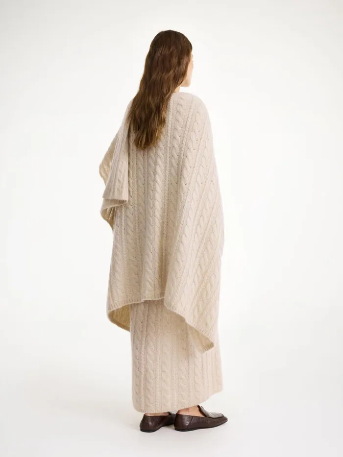 Kassillas WoolBlend Poncho Oyster Gray Women By Malene Birger Coats and Jackets