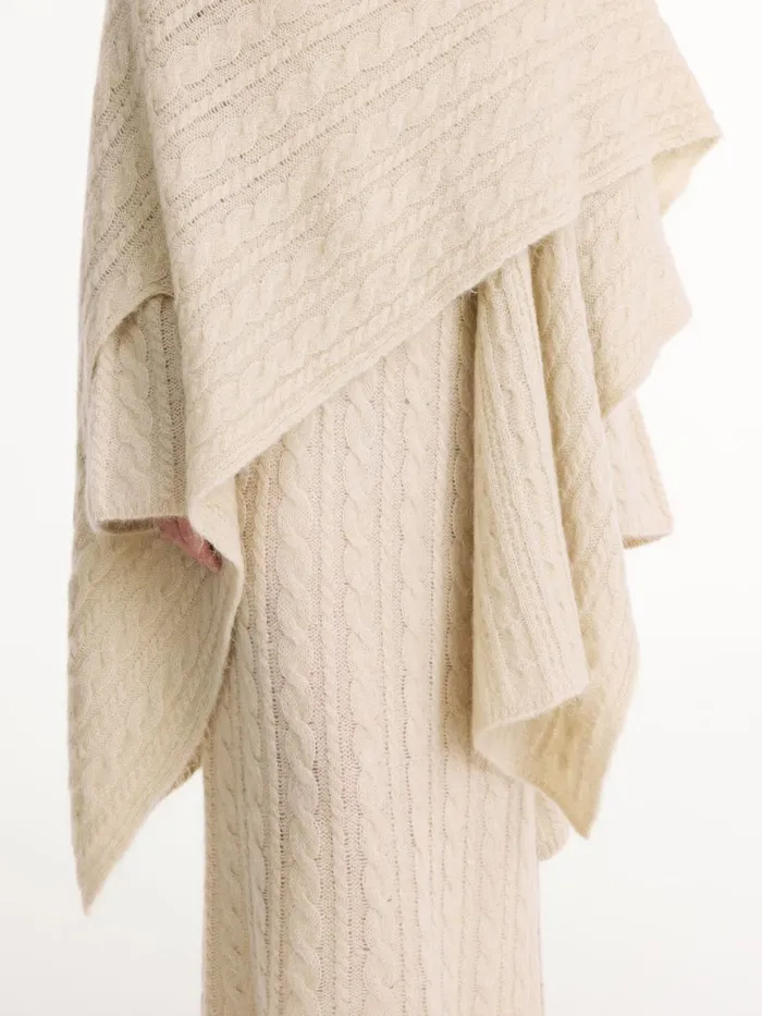 Kassillas WoolBlend Poncho Oyster Gray Women By Malene Birger Coats and Jackets