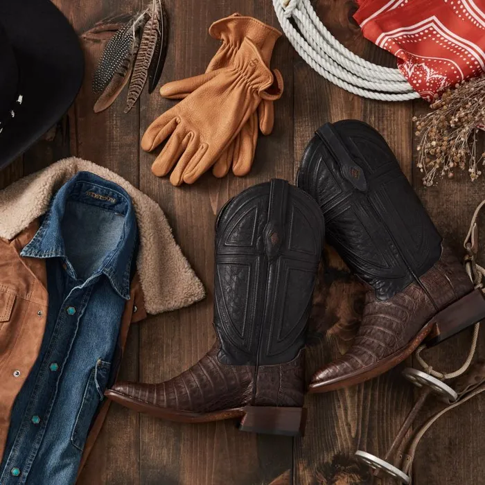 Kaycee Brown Caiman Belly Cowboy Boot Brown Men Stetson Exotics