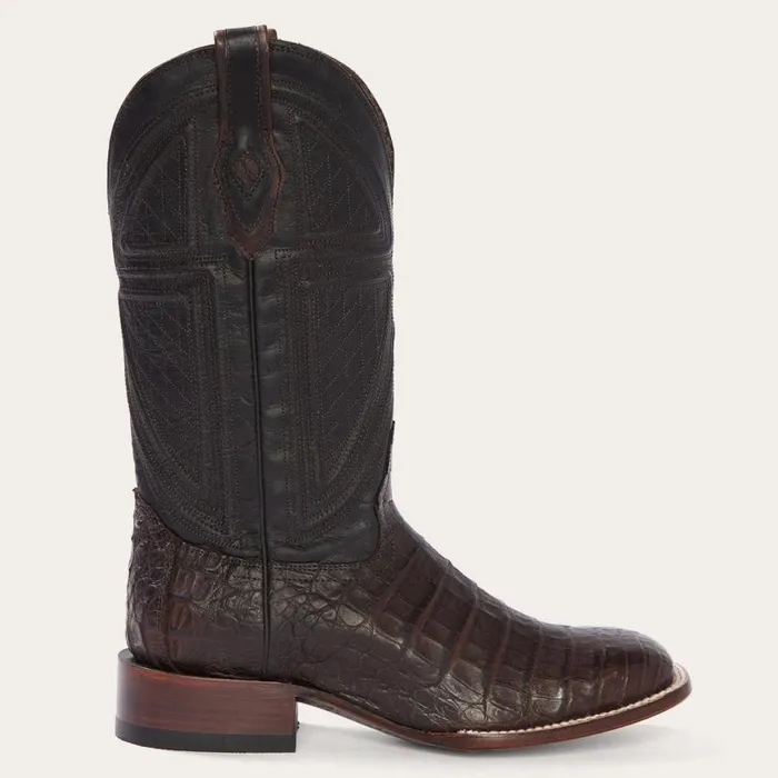 Kaycee Brown Caiman Belly Cowboy Boot Brown Men Stetson Exotics