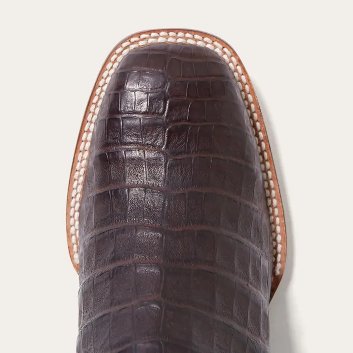 Kaycee Brown Caiman Belly Cowboy Boot Brown Men Stetson Exotics