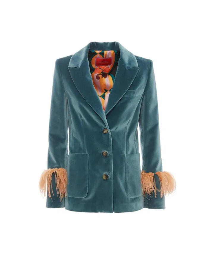 Keaton Jacket Light Blue Women La Double J Outerwear Keaton Jacket Light Blue Women La Double J Outerwear