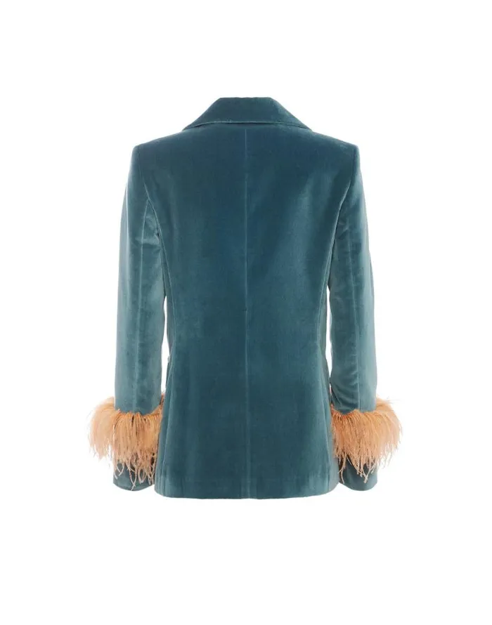 Keaton Jacket Light Blue Women La Double J Outerwear Keaton Jacket Light Blue Women La Double J Outerwear
