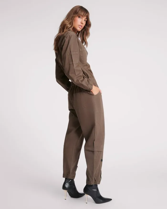 KHAKI DARK ROMANCE JUMPSUIT Women One Teaspoon Denim Jumpsuits KHAKI DARK ROMANCE JUMPSUIT Women One Teaspoon Denim Jumpsuits
