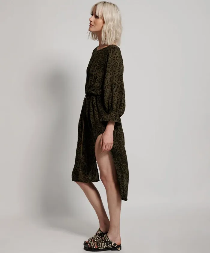 KHAKI LEOPARD TIE DYE SOCIETY CLUB DRESS Women One Teaspoon Midi and Maxi Dresses KHAKI LEOPARD TIE DYE SOCIETY CLUB DRESS Women One Teaspoon Midi and Maxi Dresses