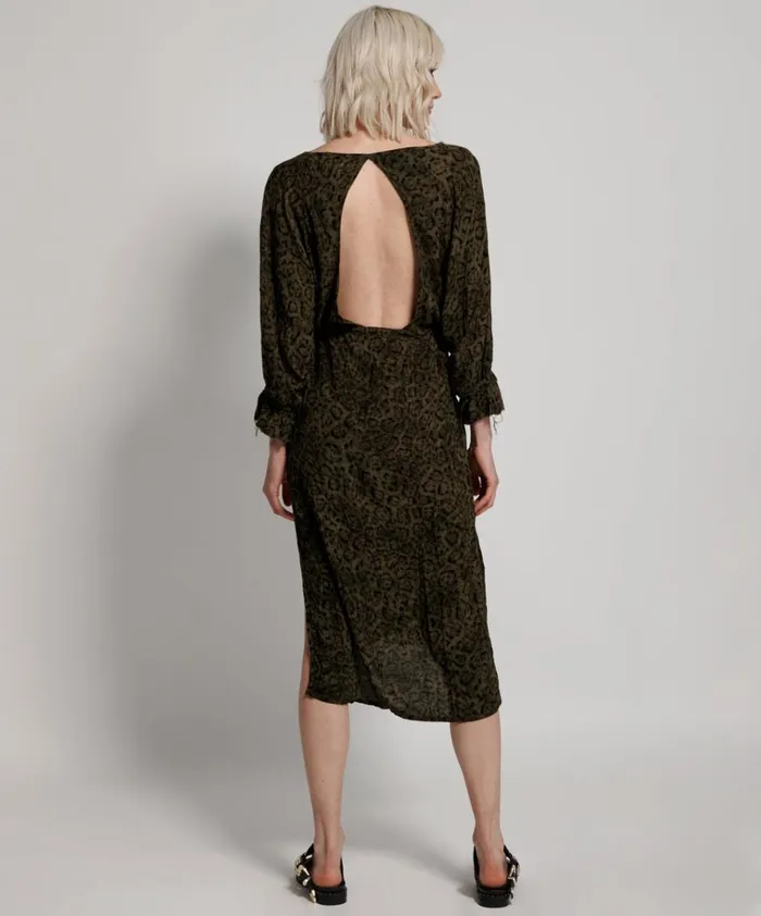 KHAKI LEOPARD TIE DYE SOCIETY CLUB DRESS Women One Teaspoon Midi and Maxi Dresses KHAKI LEOPARD TIE DYE SOCIETY CLUB DRESS Women One Teaspoon Midi and Maxi Dresses