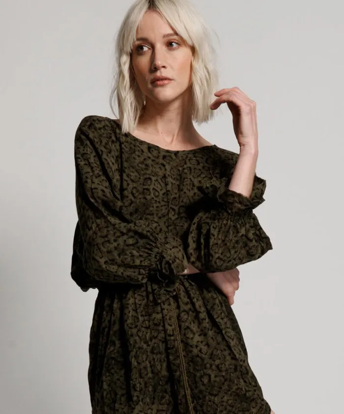 KHAKI LEOPARD TIE DYE SOCIETY CLUB DRESS Women One Teaspoon Midi and Maxi Dresses KHAKI LEOPARD TIE DYE SOCIETY CLUB DRESS Women One Teaspoon Midi and Maxi Dresses