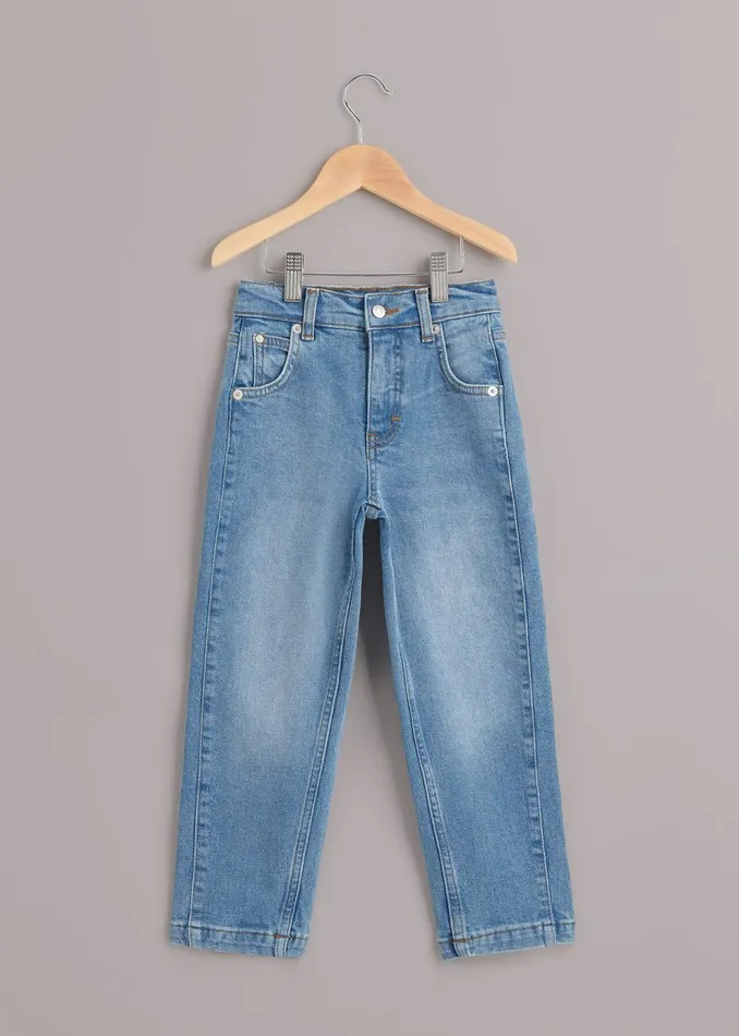 Kids Bottoms Whistles Light Wash Stretch Barrel Leg Jean
