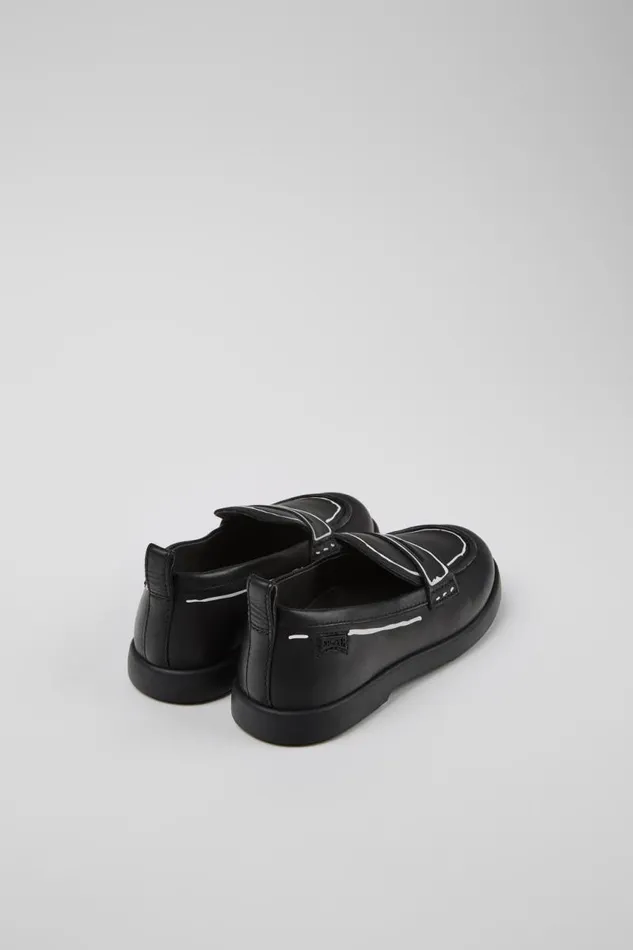 Kids Camper Ballerinas Twins Black Leather Shoes For Kids Kids Camper Ballerinas Twins Black Leather Shoes For Kids