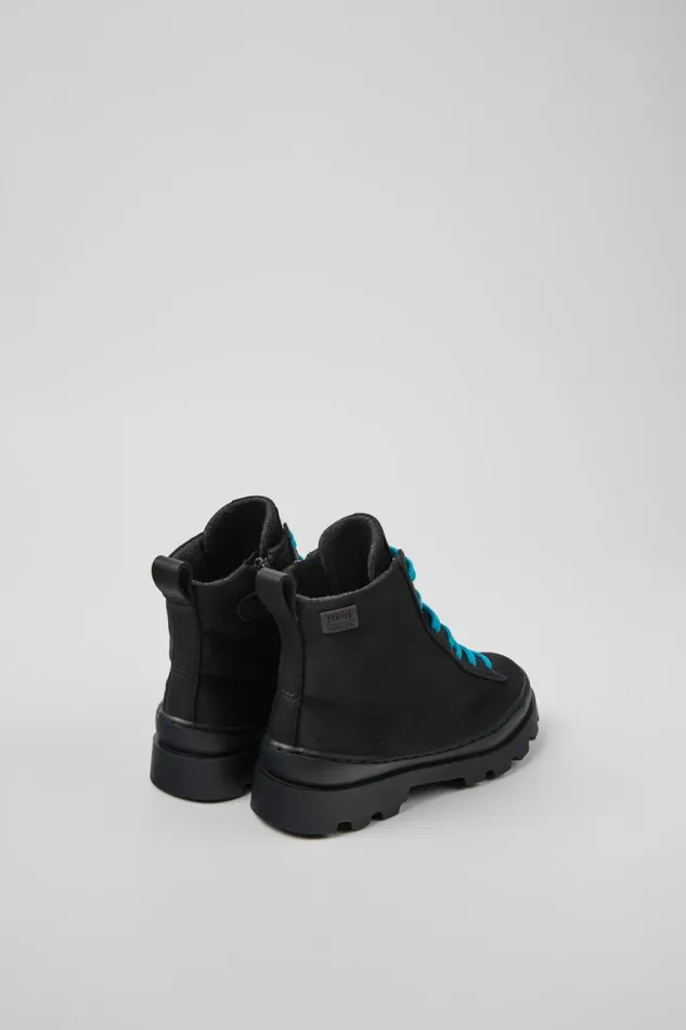 Kids Camper Boots Brutus Black Textile And Leather Ankle Boots For Kids Kids Camper Boots Brutus Black Textile And Leather Ankle Boots For Kids