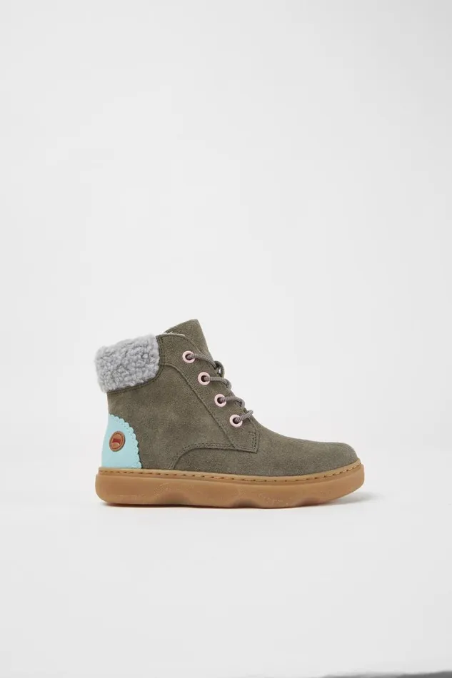 Kids Camper Boots Kiddo Dark Green Ankle Boots Kids Camper Boots Kiddo Dark Green Ankle Boots