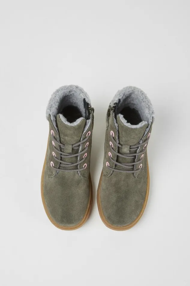 Kids Camper Boots Kiddo Dark Green Ankle Boots Kids Camper Boots Kiddo Dark Green Ankle Boots