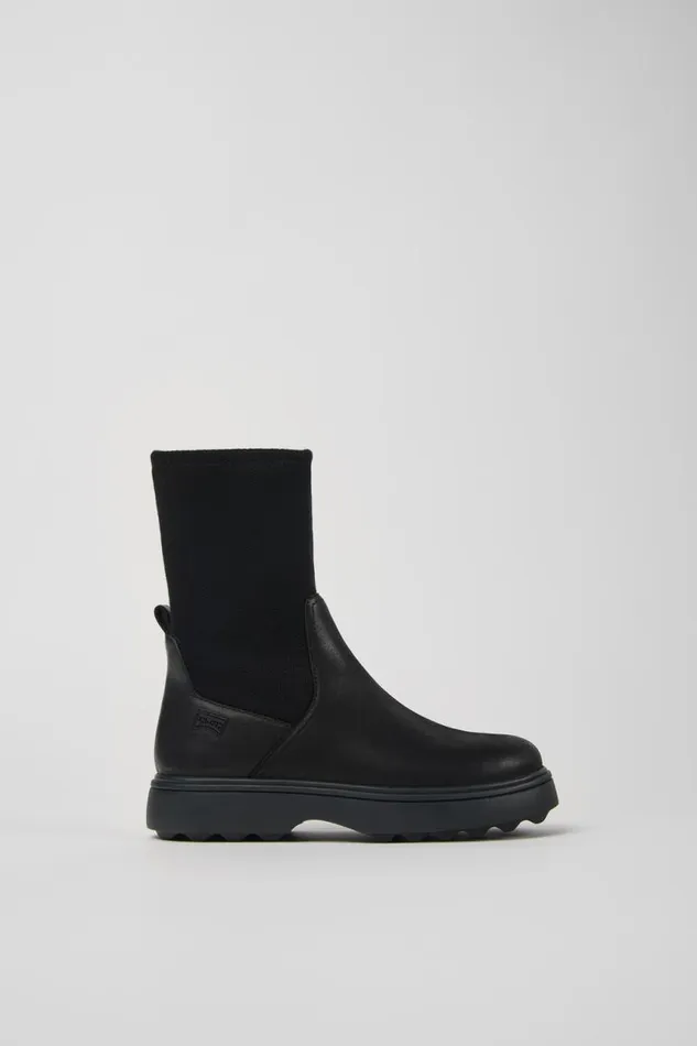 Kids Camper Boots Norte Black Leather Boots For Kids Kids Camper Boots Norte Black Leather Boots For Kids