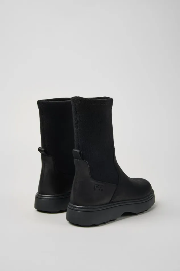Kids Camper Boots Norte Black Leather Boots For Kids Kids Camper Boots Norte Black Leather Boots For Kids