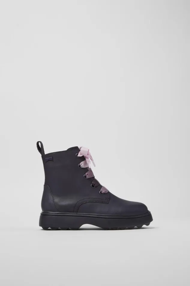 Kids Camper Boots Norte Purple Leather Ankle Boots For Kids Kids Camper Boots Norte Purple Leather Ankle Boots For Kids
