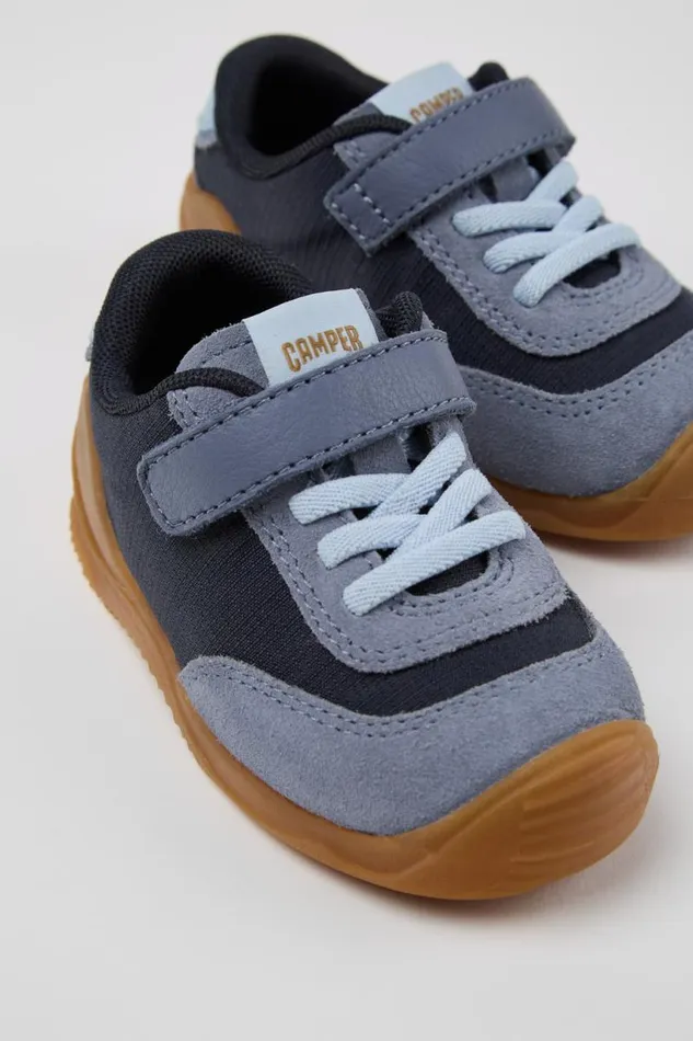 Kids Camper Sneakers Dadda Blue Textile And Nubuck Sneakers For Kids
