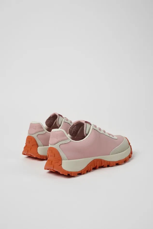 Kids Camper Sneakers Drift Trail Pink And Gray Leather And Nubuck Sneaker Kids Camper Sneakers Drift Trail Pink And Gray Leather And Nubuck Sneaker