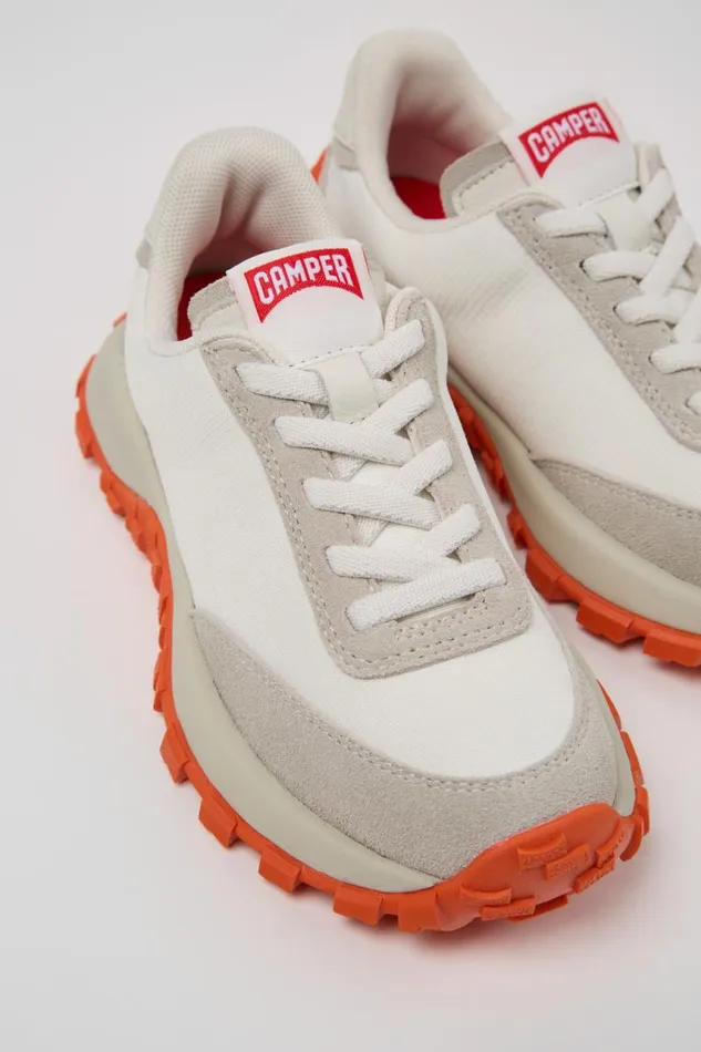 Kids Camper Sneakers Drift Trail White TextileNubuck Sneaker For Kids