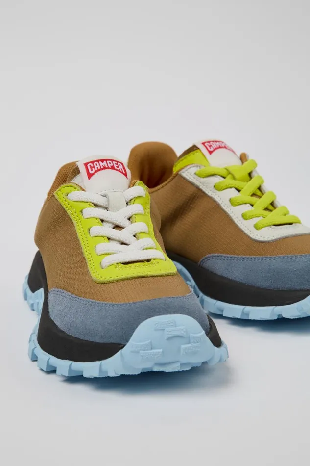 Kids Camper Sneakers Twins Multicolor Leather And Textile Sneaker For Kids