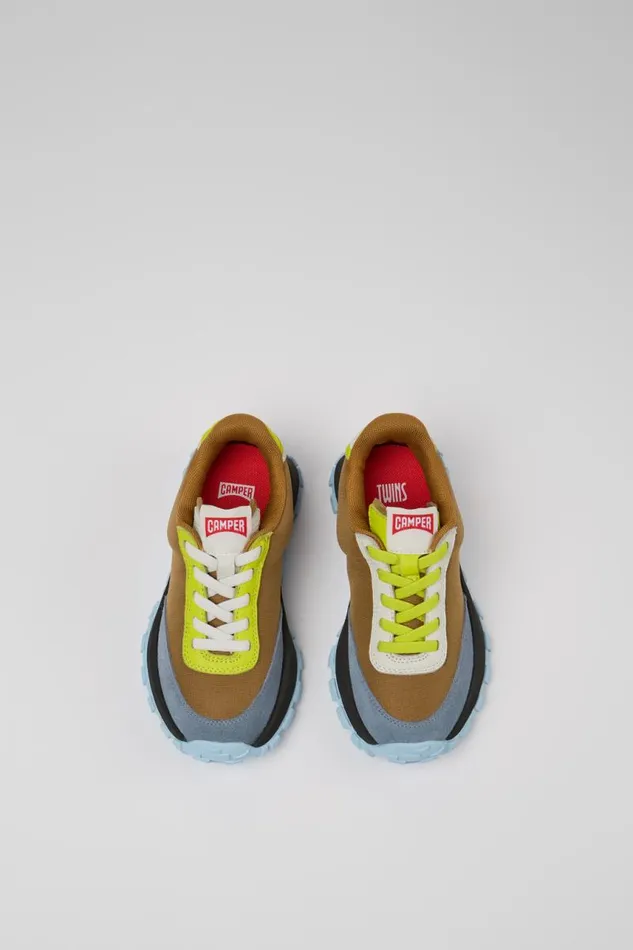 Kids Camper Sneakers Twins Multicolor Leather And Textile Sneaker For Kids Kids Camper Sneakers Twins Multicolor Leather And Textile Sneaker For Kids
