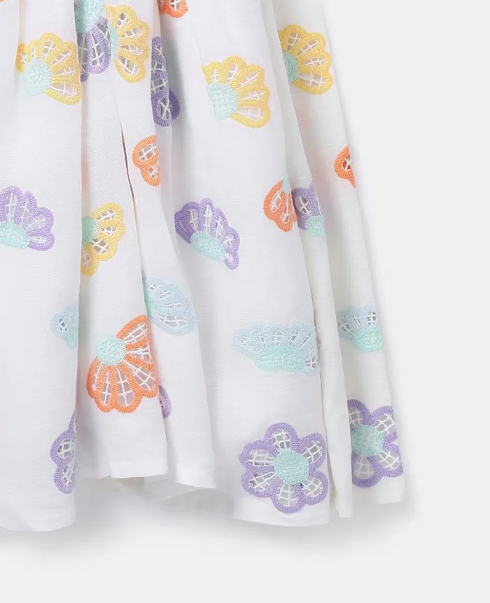 Kids Dresses and Jumpsuits Stella McCartney Floral Broderie Anglaise Cami Dress Ivory