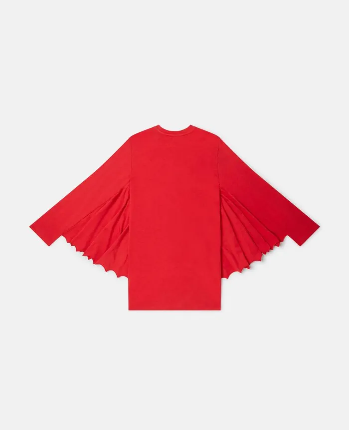 Kids Dresses and Jumpsuits Stella McCartney Year Of The Dragon Jersey Cape Dress Red