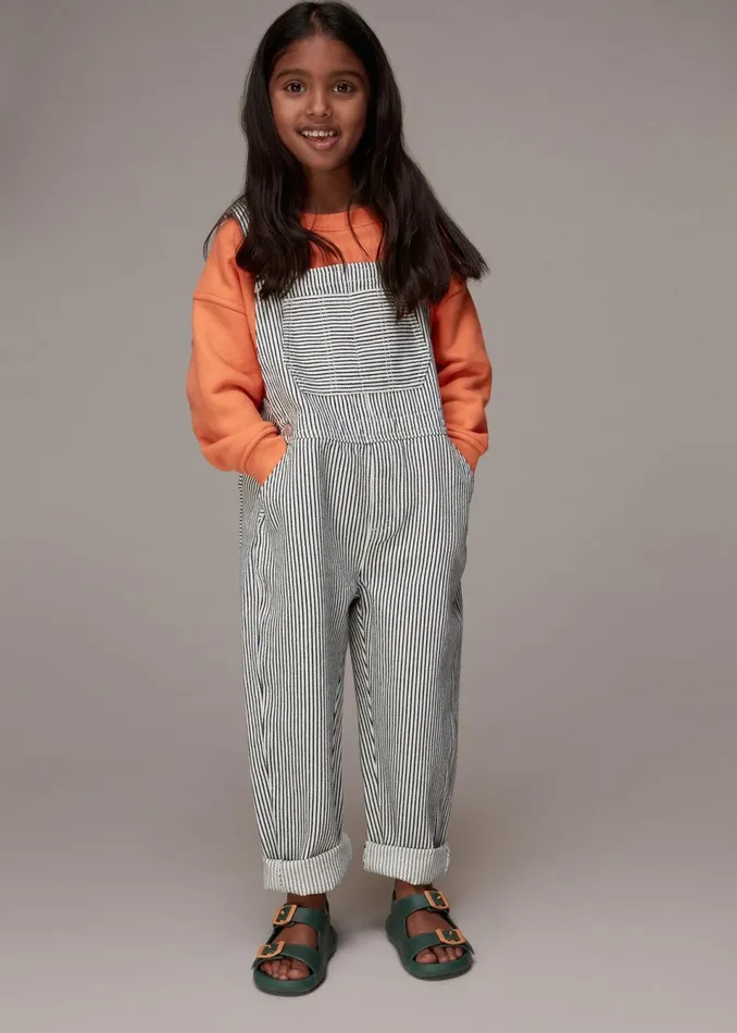 Kids Dresses and Jumpsuits Whistles Multicolour Nico Stripe Dungaree